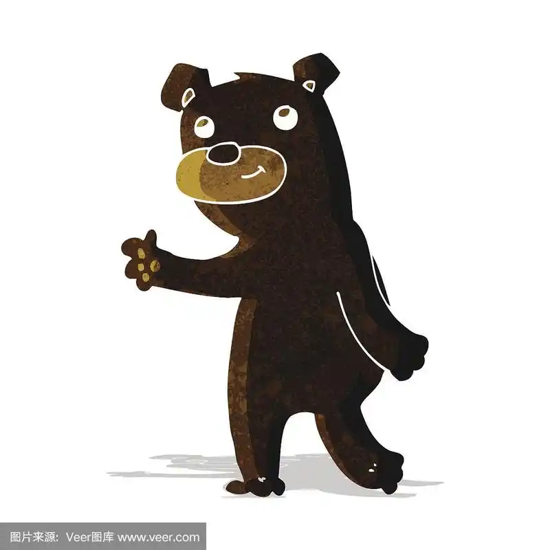 可爱的卡通黑熊