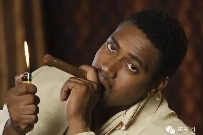 美国大叔霸气抽雪茄 以手掩面不知为何事