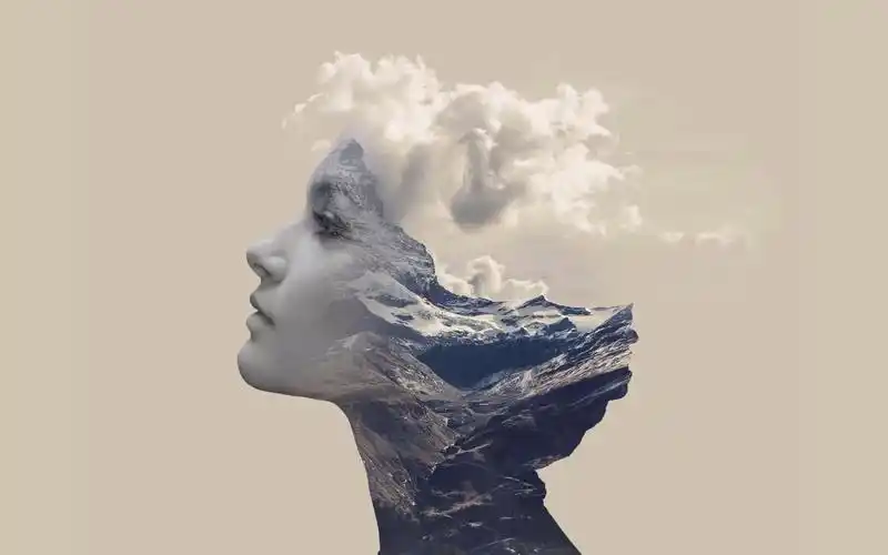 2分钟ps人物与雪山创意合成_哔哩哔哩_bilibili