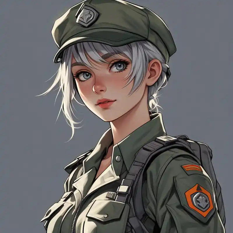 女兵头像卡通版💪👧