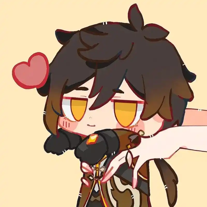 原神抱抱头像画师露仁原神q版人物钟离头像