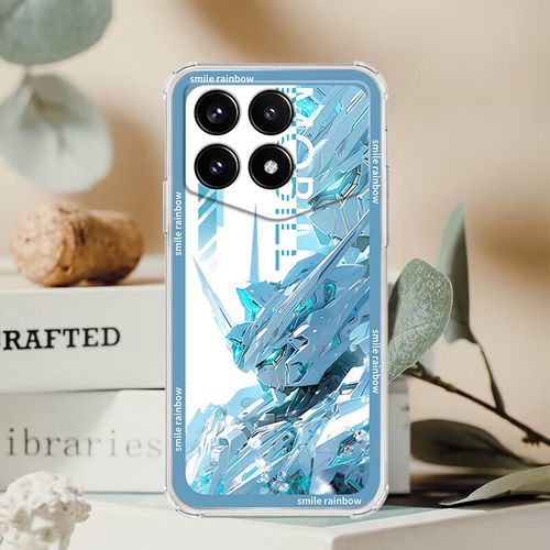 适用红米k70pro冠军版手机壳透明气囊高达机甲炫酷潮款全包防摔定制