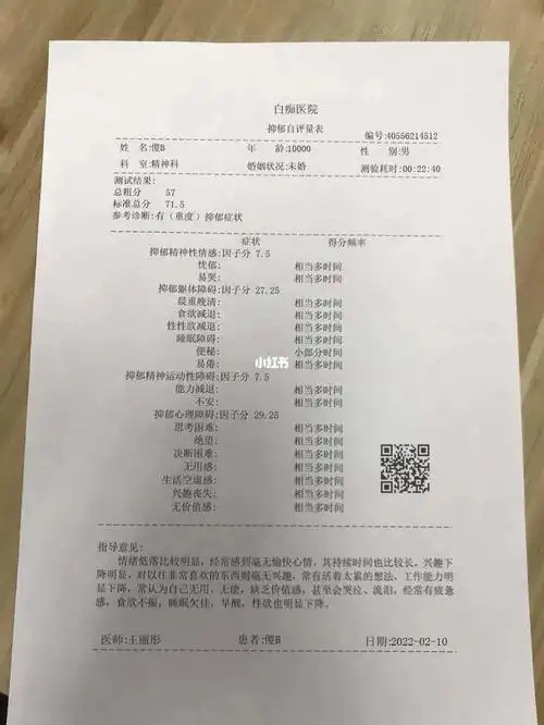 抑郁症诊断证书生成器0404真的nb