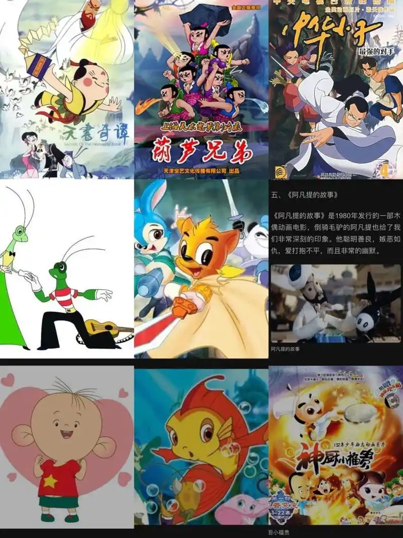 大集合1⃣️ 晚上和家里姐弟妹几个聊到小时候看过的动画片和动漫