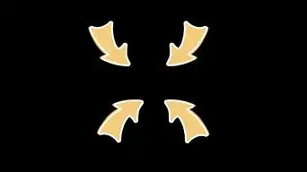 黄色箭头符号上下左右方向卡通图标