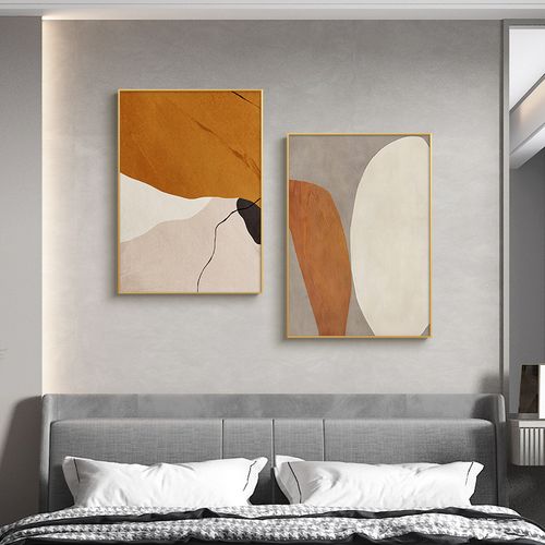 新款现代简约抽象风家居装饰画餐厅客厅背景画卧室房间走廊过道