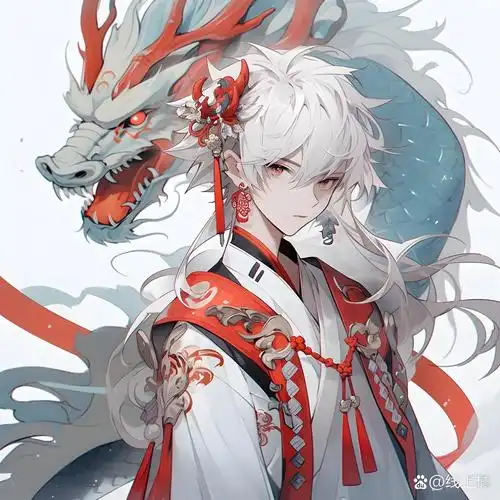 帅气男生头像|帅气龙少年——蓝色龙龙