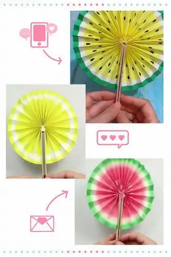 扇子2的折纸图解与方法教程折纸折最简单的自动伸缩扇