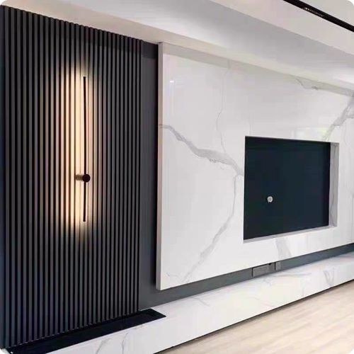 实木格栅板吊顶护墙板电视背景y墙免漆木栅格条木饰面凹凸形长城