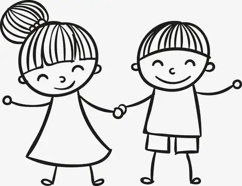 男孩女孩简笔画
