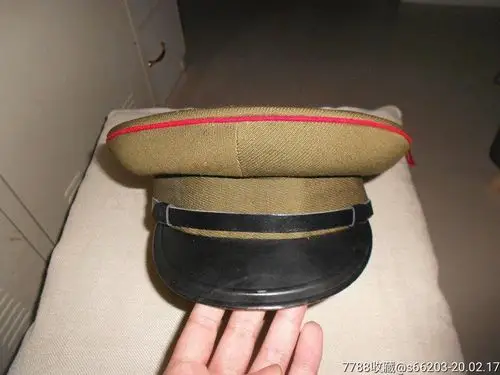 美品55式校官马裤呢大檐帽,4号,基本全薪