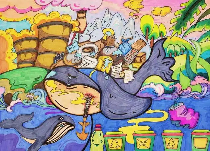 童心绘环保丨全市中小学生环保绘画大赛作品赏析(23)_绿色_生态_保护