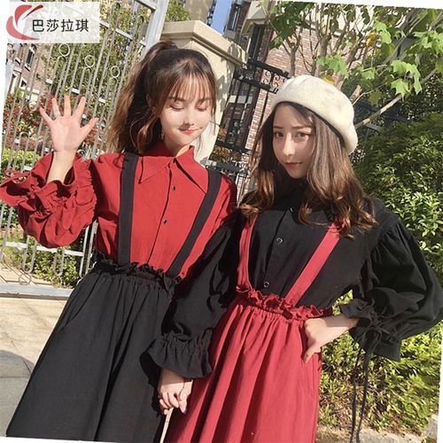 适合胯大腿粗微胖女生的闺蜜套装连衣裙子森系姐妹装学生韩版过膝