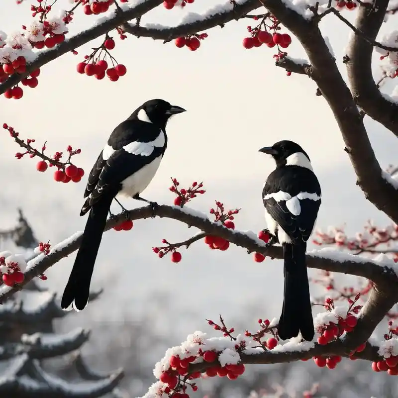 喜上眉梢星期五.#喜鹊报喜 #易学 #一起换头像 #喜鹊 # - 抖音