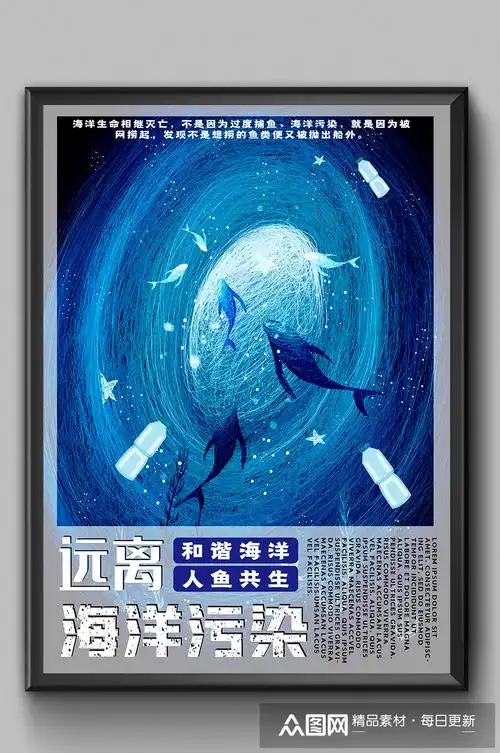 保护海洋污染海报