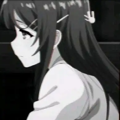 黑白女生头像动漫高清伤感的丧女头动漫黑白图片