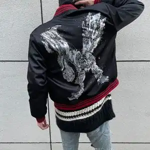 zgw自主潮流高街正确版修身slp大义满彩鳞片夹克女男同款外套hedi