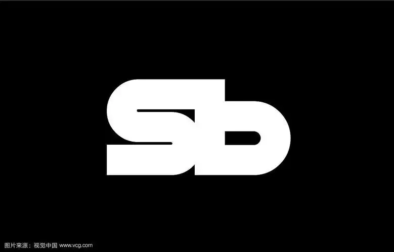 sb sb黑白色加粗联合字母标志