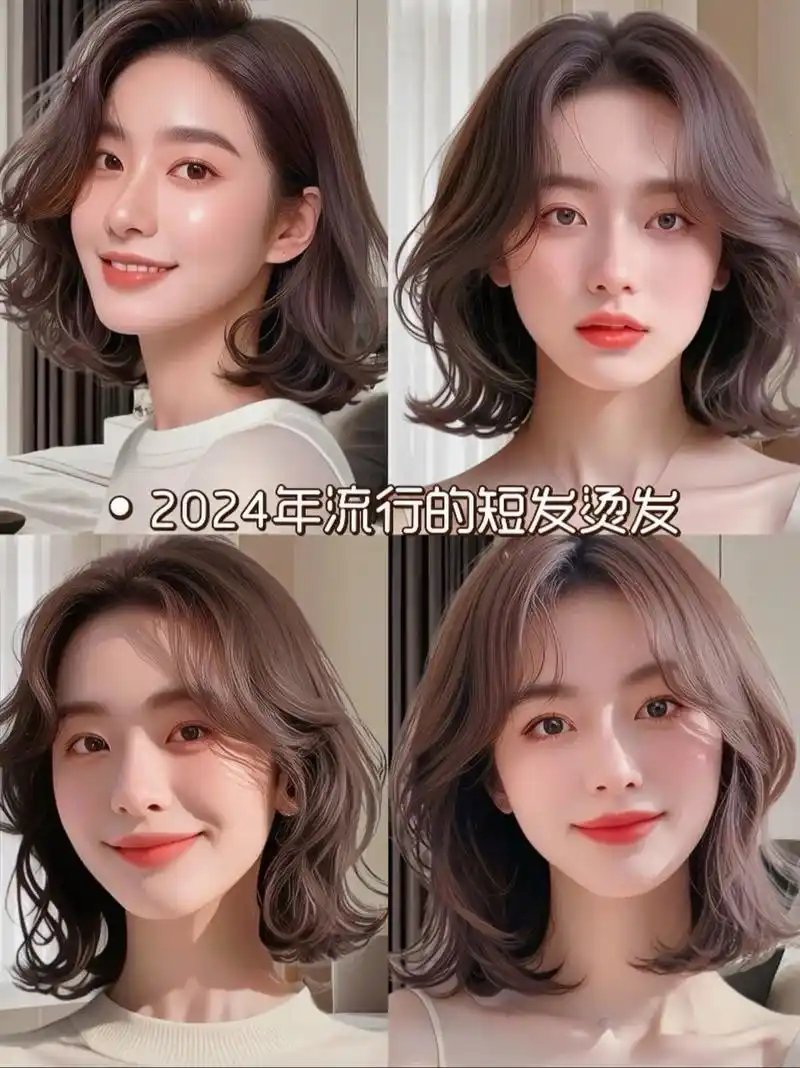 中短发一定要尝试的烫发,真的很有氛围感,这种慵懒的感觉很高级;蓬松