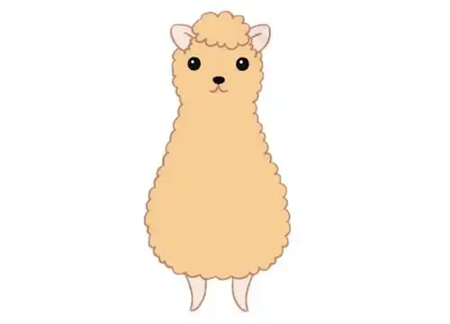 可爱的羊驼简笔画的画法步骤教程