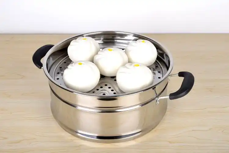 米詅特高13cm双层加厚不锈钢一体笼蒸格蒸屉蒸笼多用锅蒸锅笼屉30特高