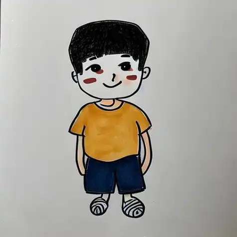 半身幼儿自画像简笔画男孩男孩自画像简笔画小男孩幼儿园自画像简笔画