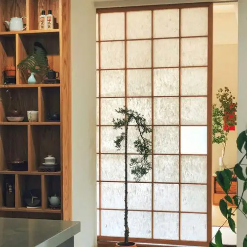 设计移门屏风隔断式禅意日式中式现代原创格子折屏
