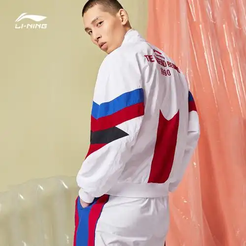 中国立领新疆休闲潮流外套时尚宽松李宁夹克运动茄克