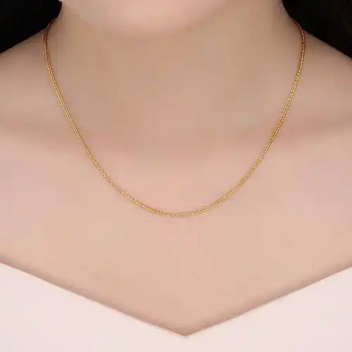 潮宏基chjjewellery幸福美满足金黄金项链女款计价xxg30000949约535g