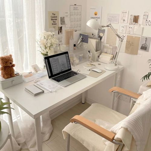 白色桌子女生卧室ins风书桌网红简约电脑桌化妆小桌子简易学习桌长120