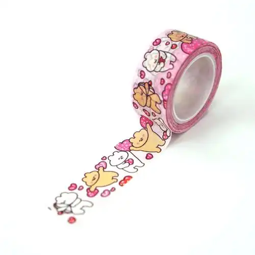 韩国文具卡通胶带手帐和纸纸质胶带手账日记本装饰胶带 13款 10米