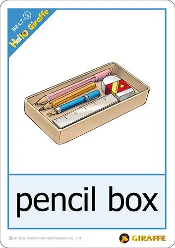 crayon, marker pen, pencil, phone ruler, eraser, pencil box