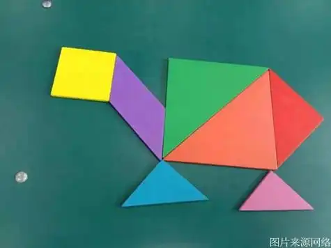 斑马七巧板拼正方形图片,斑马思维拼图