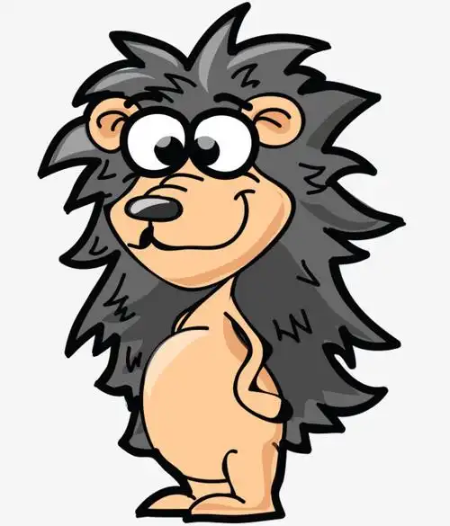 狮子超萌卡通手绘q版动物免抠下载