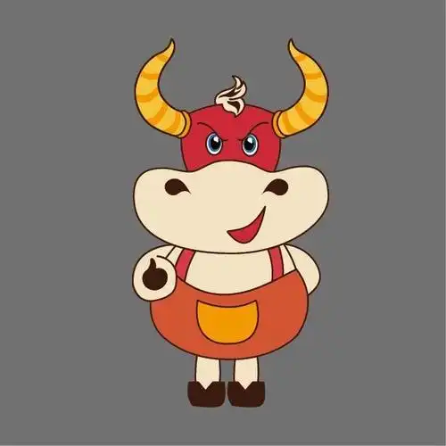 矢量可爱牛素材