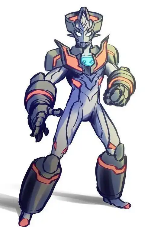 业界同人画师手绘泽塔奥特曼强化形态致敬元素过多毫无违和感_形象