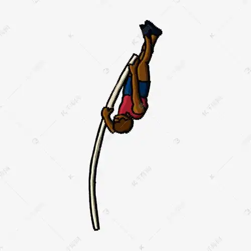 像素艺术撑杆跳运动弹力活力