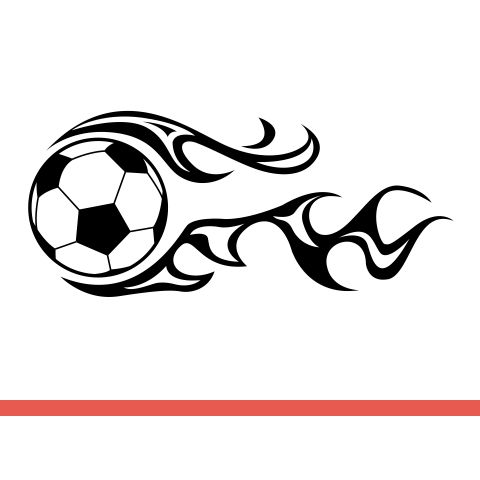 足球运动火焰风火轮装健身体育用品店装饰墙贴画玻璃镂空车墙贴纸