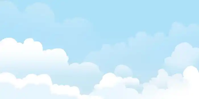 手绘卡通蓝天白云创意原创背景