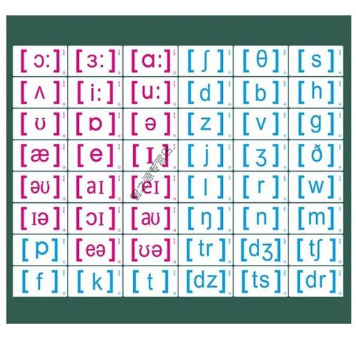 48个英语音标卡片磁性贴英文发音小学生初中生老师教学用教具 大号48