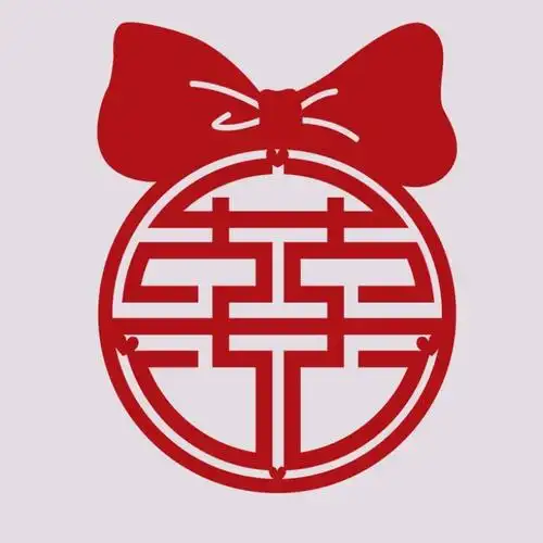 贴纸门贴自粘墙纸卡通木门遮丑补洞喜字大门喜字