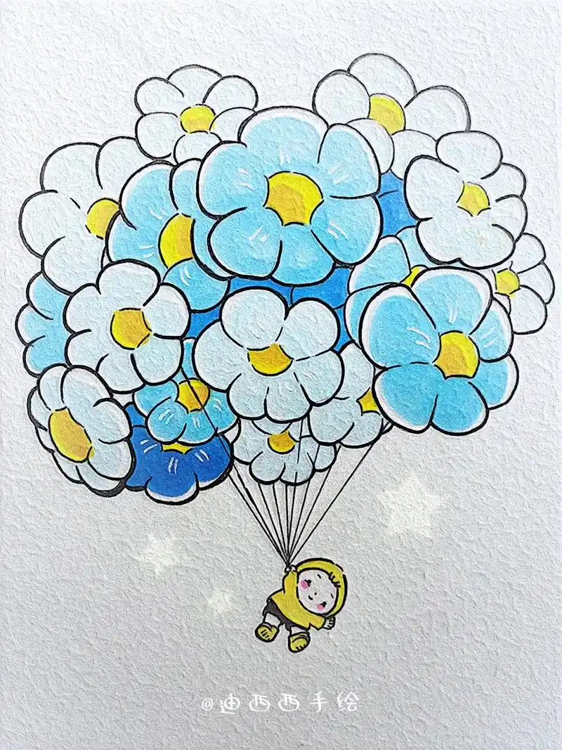 手绘 #简笔画#插画#治愈系#画画 - 抖音