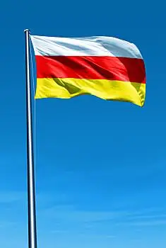 夏天南奥塞梯,旗帜,插画,象征南奥塞梯,旗帜,插画,象征南奥塞梯,国旗