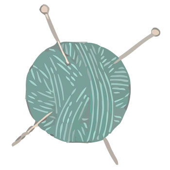 红色与黄色的毛线团矢量素材