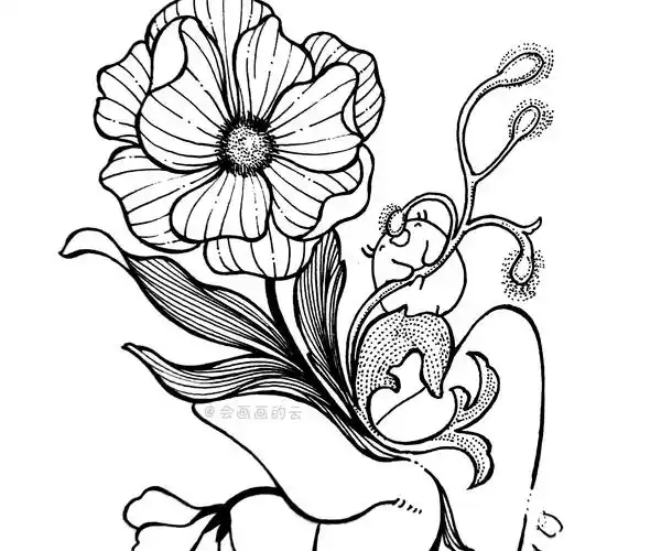 中性笔绘画过程图讲解