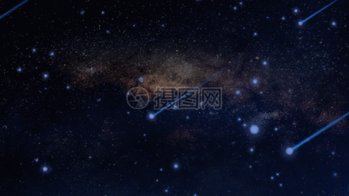 唯美动态粒子星空流星gif图片
