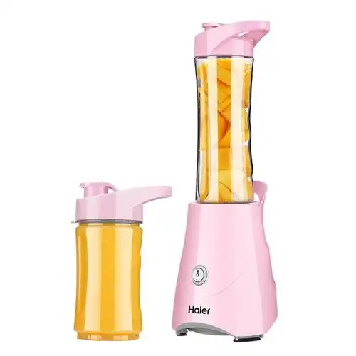 海尔p06b3f大小双杯便携式家用多功能果蔬果汁机搅拌机迷你榨汁机