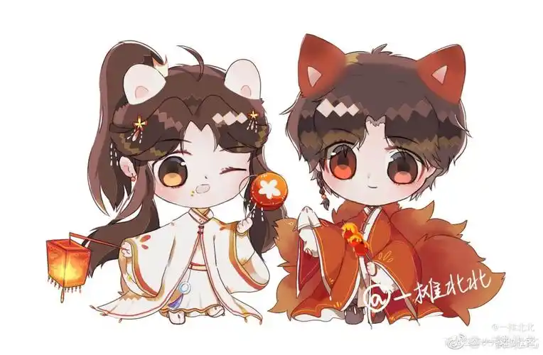 14_天官赐福花怜q版绘画作品