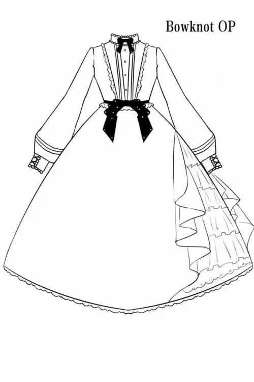 lolita#动漫素材#服装#水生生物洋装工作室#bowknot