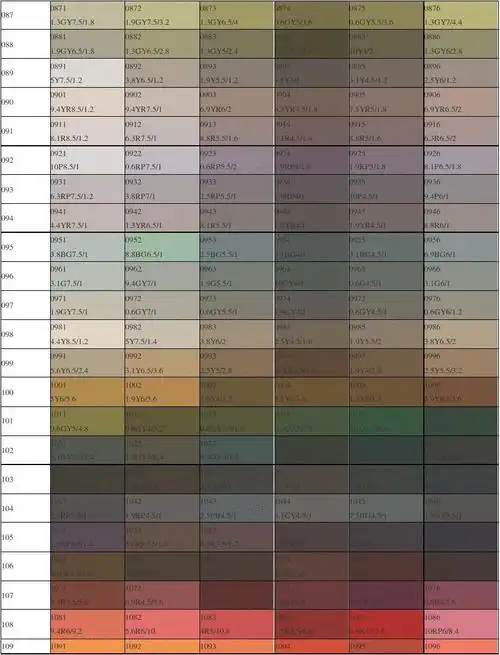 2013中国建筑色卡编号